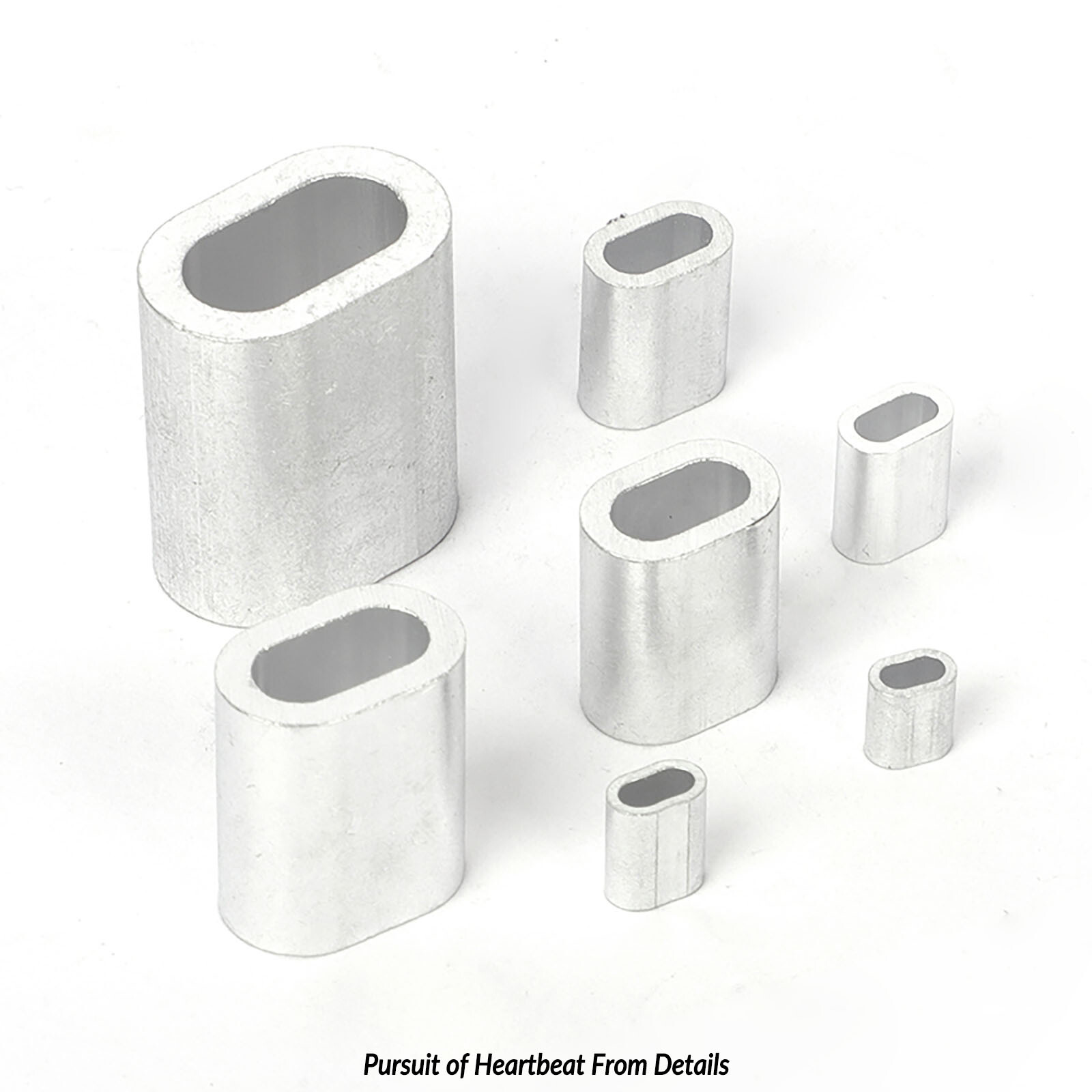 Stainless Steel Wire Rope Oval Aluminum Sleeves Clip Fittings Loop