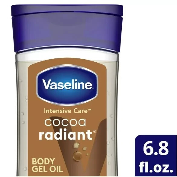 Vaseline Cocoa Radiant Body Gel Oil 6.8 Fl Oz Free Shipping