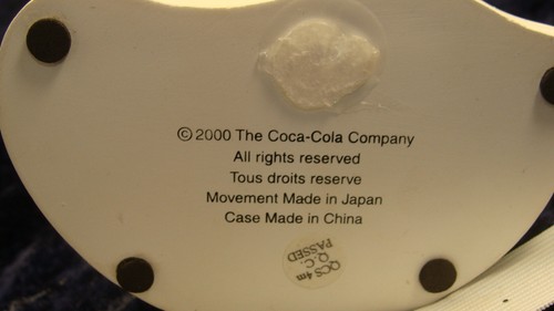 COCA COLA~POLAR BEARS~MINI CLOCK WORKS GREAT~SEAL~PC~2000~Can Remove From Case~ - Picture 7 of 10