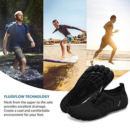 Water Shoes Quick Dry Barefoot Beach Aqua Sport 9.5 Women/8.5 Men Wz111-black - Picture 7 of 7