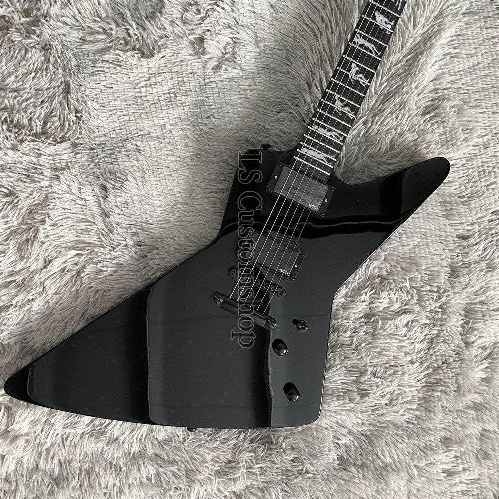 Man To Wolf James Hetfield Explor Black Electric Guitar Solid Body