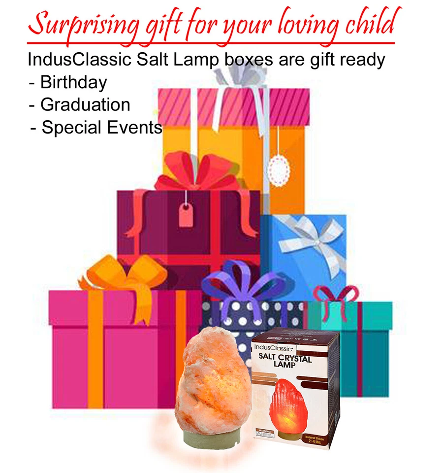 IndusClassic Lámpara de Sal Natural del Himalaya Purificador de Aire Atenuador 2~4 libras Juego de 2 Foto 2 de 4
