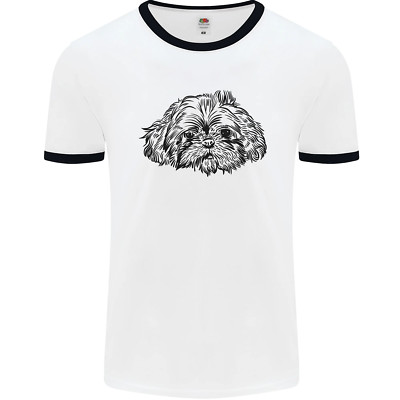Shih Tzu Zeichnung Hunde Herren Ringer Maglietta
