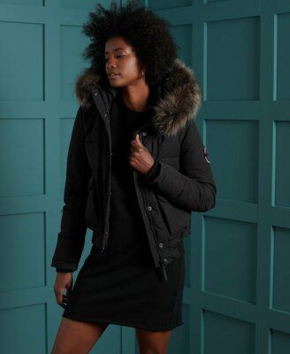 superdry bomber jacket black