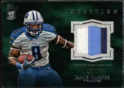 Jamie Harper Rookie Card 2011 Topps Inception Rookie Relics Patch Green #RPJH 