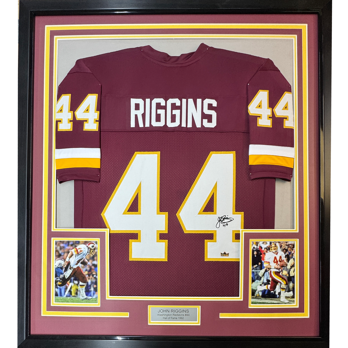 Framed Facsimile Autographed John Riggins 35x39 Washington Red - Main Image