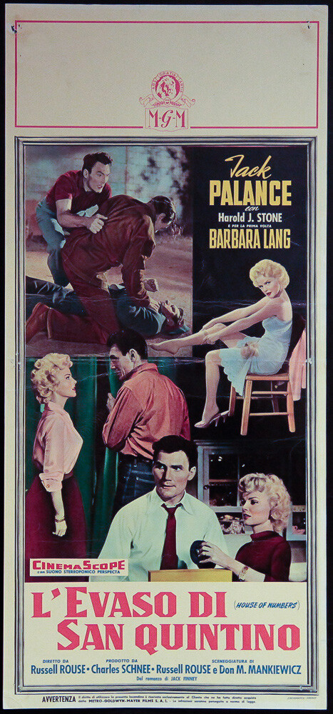 Locandina originale film L'evaso di San Quintino (1957) - Regia di Russell Rouse