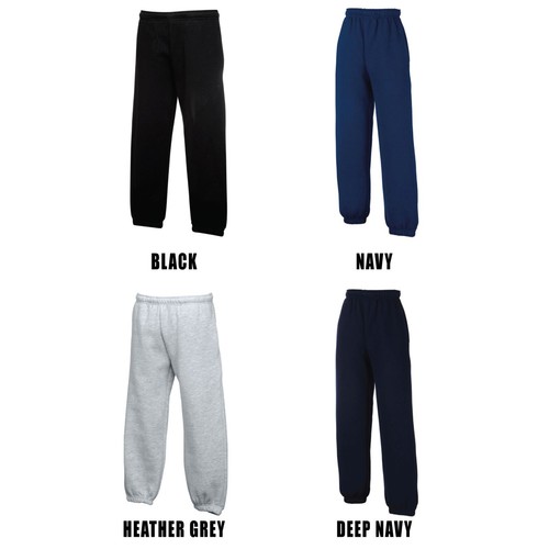 Fruit of the Loom Kids Classic Elasticated Cuff Jog Pants Jogging Sports SS323 - Picture 3 of 11