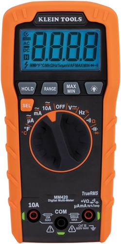 Klein Tools 600V 10A AC/DC Auto Ranging TRMS Digital Multimeter - Picture 11 of 12