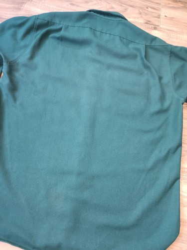 Vintage Cabelas Shirt Mens XL Green Heavy Polyester Button Up Made in USA Warm - Picture 17 of 17