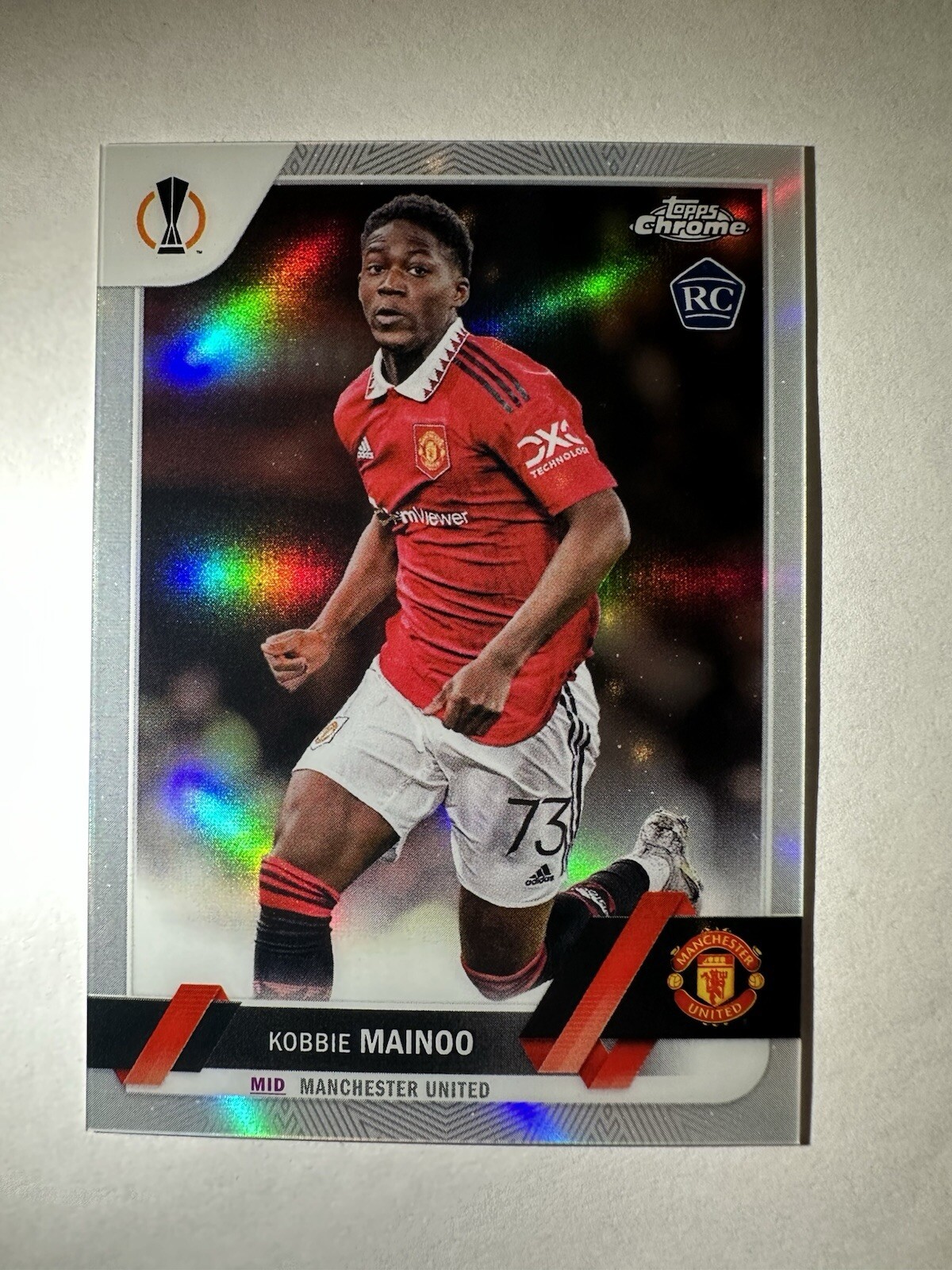 2022-23 Topps Chrome UEFA Club Competitions Refractor #118 Kobbie Mainoo RC
