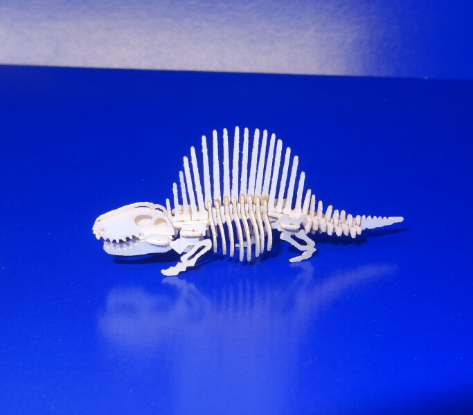 TINY Dollhouse Dimetrodon Dinosaur Skeleton Laser Ct Model Doll
