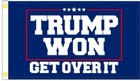 3X5 TRUMP 2024 (47) WON GET OVER IT BLUE FLAG BANNER 100D