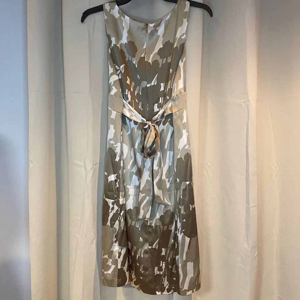 VESTIDO SIN MANGAS MAC & JAC TALLA 8 100% SEDA ORO SOBREPELLIZ FECHA NOCHE FIESTA SEXY Foto 4 de 4