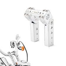 6" Tall Adjustable Pullback Handlebar Riser Clamp for Harley Softail Sportster