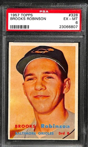 1957 Topps #328 BROOKS ROBINSON PSA 6 EX-MT 23066807 