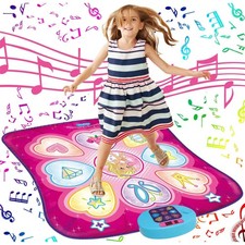 Dance Mat - Rhythm Step Play Mat - Dance Game Toy Pad with LED Lights, Gift f...