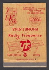 TOLCO Tolerton Co Alliance OH Hammerboards matchcover