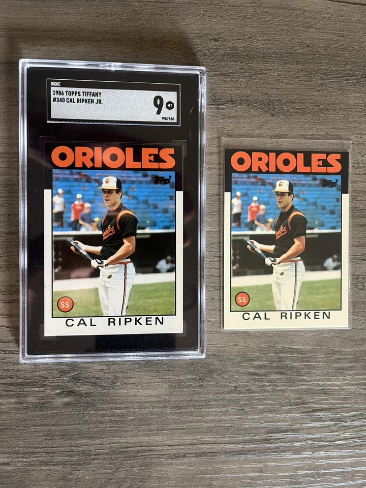 Lote de 3 Topps Tiffany - Larkin SGC 10 -(88) Maddux SGC 9.5 - (86) Ripken SGC 9 - Imagem 4 de 4