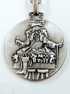 SCHLÜSSELANHÄNGER - KLEIDUNG BAYARD - Schuster RELIEF Metall VINTAGE Mode 70er Augis