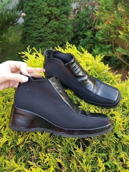 Women Geo Reino Wedge Ankle Boots Black 39