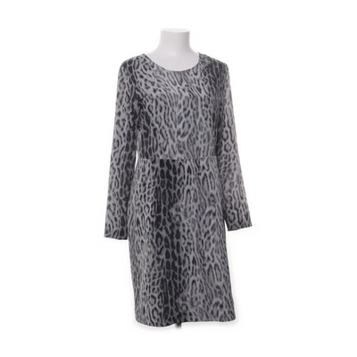 Custommade, Kleid, Größe: 36, Grau/Schwarz/Weiß, Elasthan/Seide, Leopard #COg