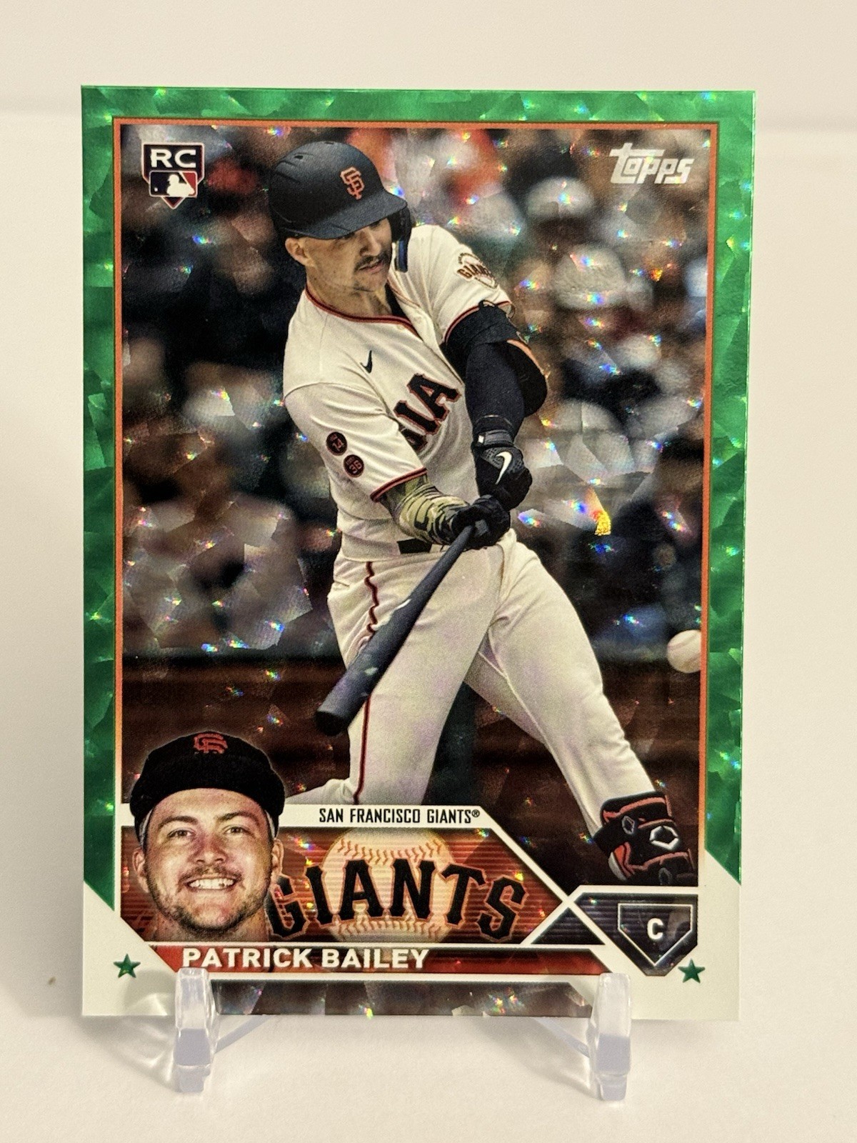 Patrick Bailey 2023 Topps Update True RC #US8 Green Foilboard /499 SF GIANTS