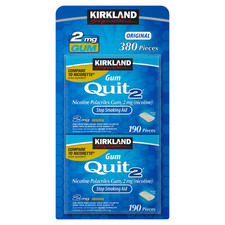 Kirkland Signature Quit Gum, 2 mg 380 Pieces Stop Smoking Aid