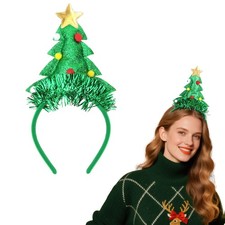 Christmas Tree Headband for Women Girls - Festive Holiday Hair Accessory with...
