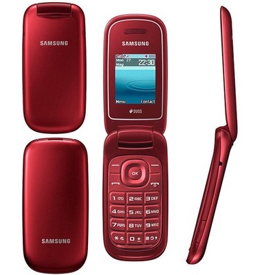 Original Samsung GT-E1272 Handy Rot Dual Sim Klapphandy Mobiltelefon Neu 