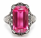 10CT Heat Treated Rubellite Tourmaline 925 Sterling Silver Ring Sz 7 PC9-4 — photo 1