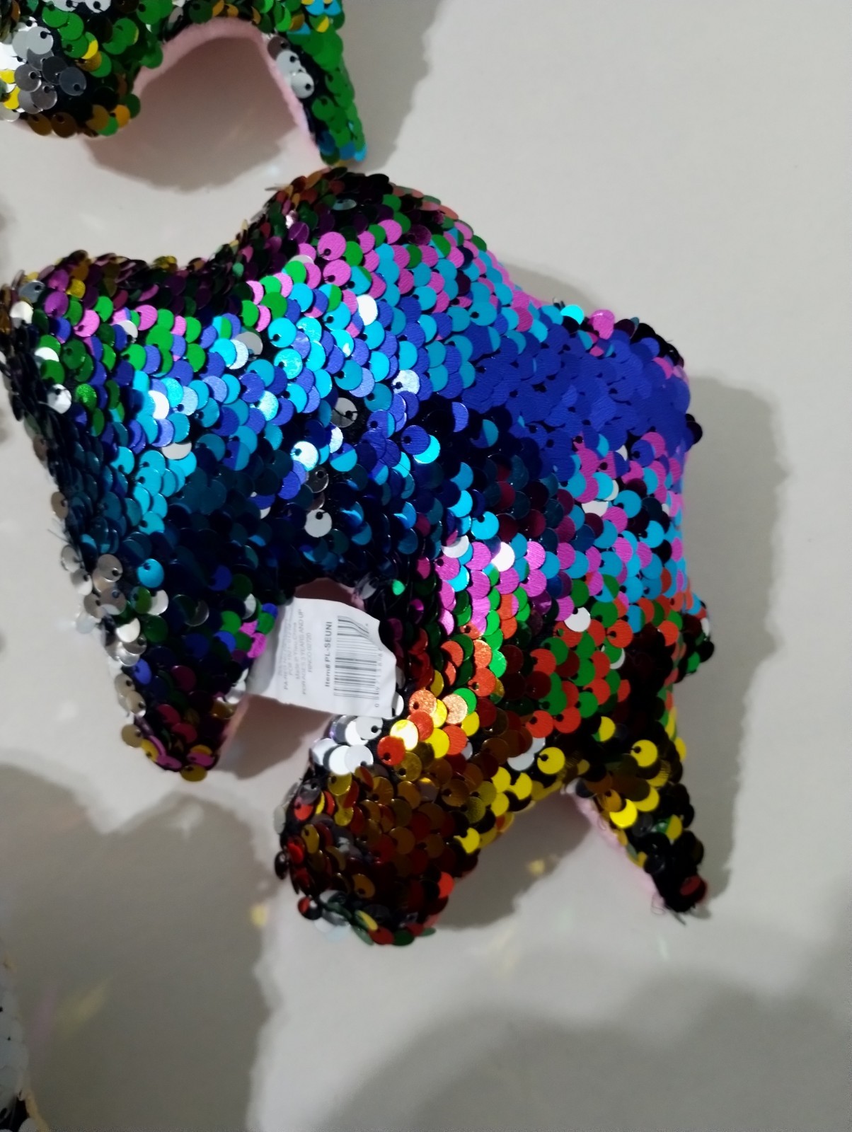 LOT 29pc UNICORN PLUSH FLIP SEQUIN Silver 7" Magical Head Party Game Prize Emoji