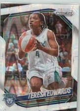 2025 Panini Prizm WNBA #126 Teresa Edwards White Seismic Prizms
