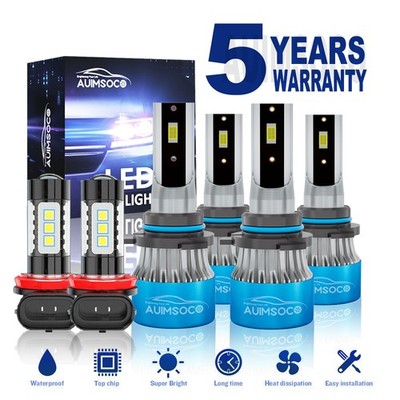 For Dodge Avenger SXT SE Sedan 2013-2014 LED Headlight High/Low Fog Light Bulbs