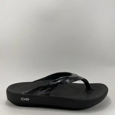 Oofos Oolala Luxe Womens Size 8 Gray Black Camo Comfort Recovery Flip Flops