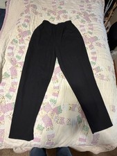 Lands End Womens Medium 10 12 Navy Sweatpants Elastic Waist Lounge Pants Cotton