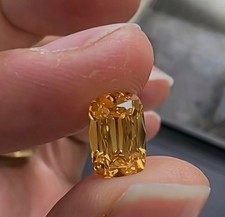 3.50 CT Elongated cushion Yellow Color VVS1 Diamond Premium Quality Gemston