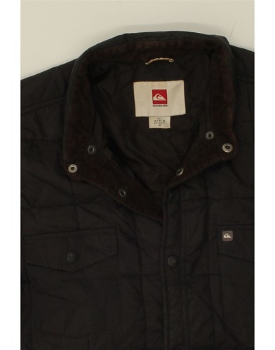 QUIKSILVER Mens Quilted Jacket UK 38 Medium Black Polyester AF23 - Picture 3 of 3