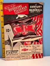 9 July 1939 Pittsburgh Pirates Baseball Program v Cardinals Mize HR, L. Waner 2H