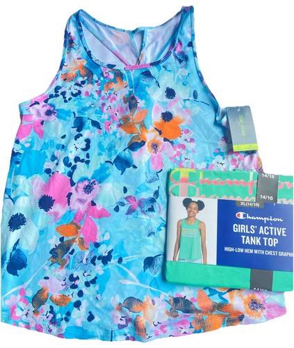 Girls Size 14/16 Active tank Racer Back Tops NWT Set Of 2