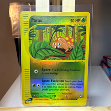 Pokemon TCG Paras 99/147 Aquapolis Reverse Holo HP 50 Basic Eng 2002