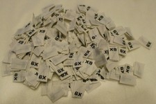 431 Pezzi Etichette Taglia Abbigliamento Bianco Tessuto e Stampato - TAGLIA 6X