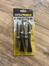 Central Pneumatic 4 Short Chisel Bit Set 4 Piece Item 68277 Brand New