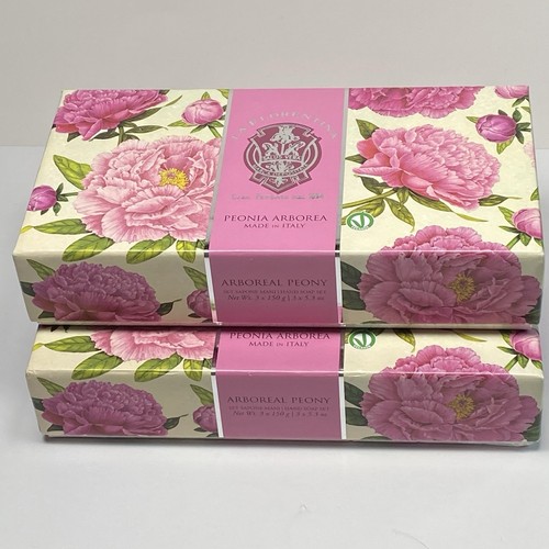 La Florentina Peonia Arborea Seife Bar Made In Italy 2 Boxen 3x150g/3x5,3oz NEU - Bild 8 von 8