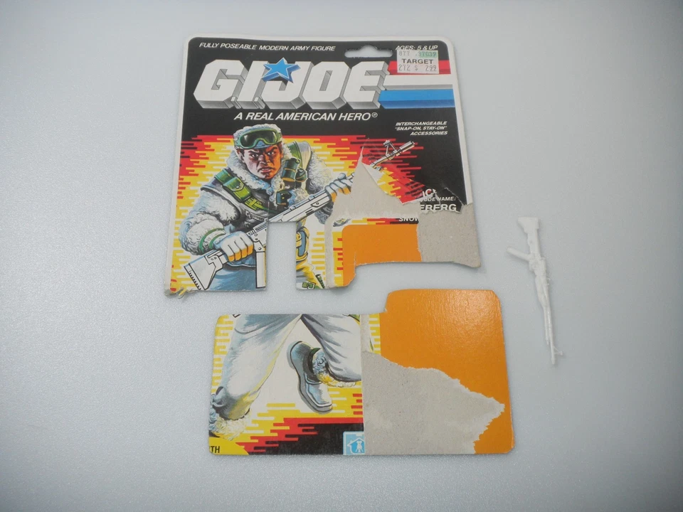 Tarjeta de archivo de figura Iceberg v1 1986 de colección G.I. GI Joe 3.75 ARAH Lote 100% Completo Foto 2 de 4