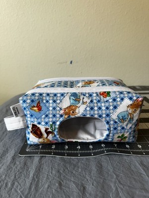 New Baby Diaper Wipe Grab and Go Travel Case Tote  Cotton Quilted With 3 Pockets