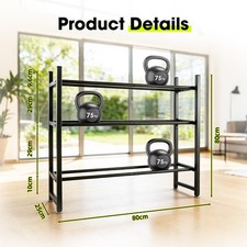 Dumbbell Rack Weight Storage Stand Heavy Duty Home Gym Fitness Large 3 Tier