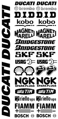 STICKER Aufkleber Sponsor Technical Moto DUCATI Set MotoGP WSBK Race