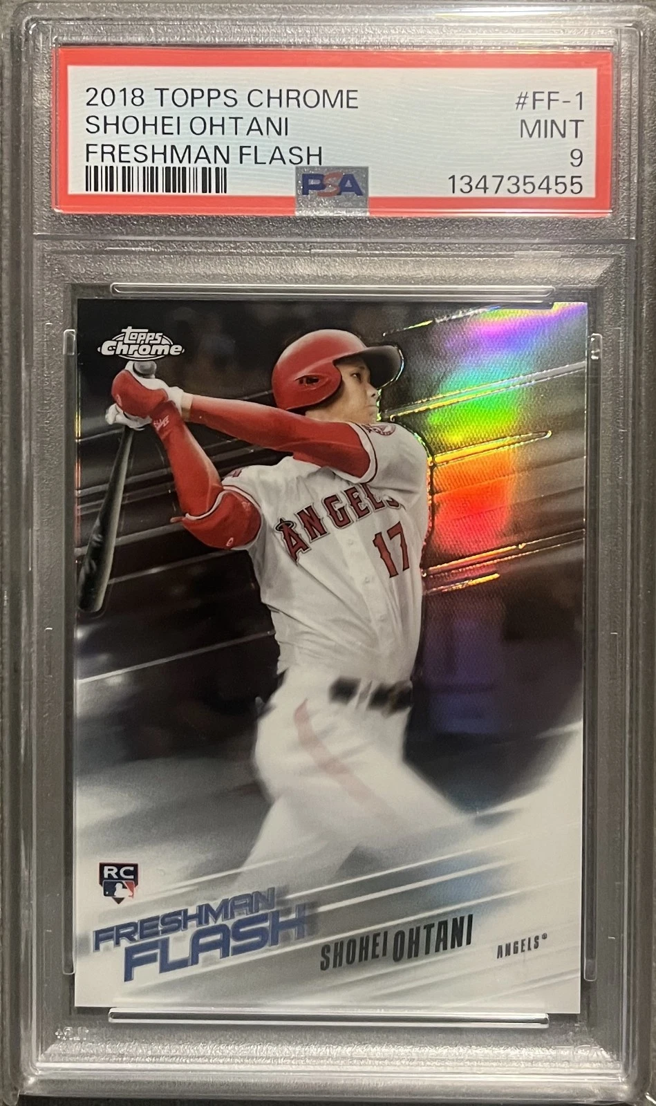 Deal for 2018 Topps Chrome Shohei Ohtani Rookie #FF-1 Los Angeles Dodgers/Angels PSA 9