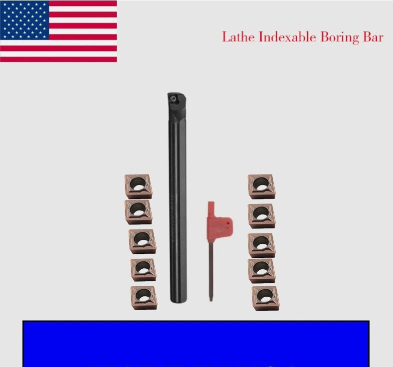 95° 1/2" SHANK S08-SCLCR06 Lathe Indexable Boring Bar + CCMT06 Carbide Insert